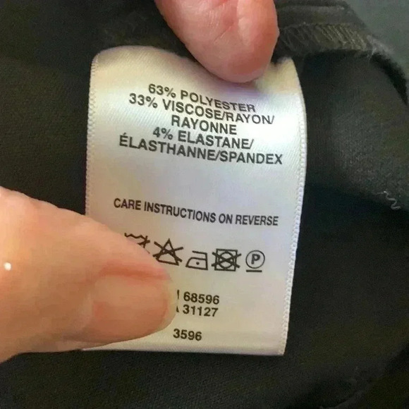 DKNY black midi skirt, A line, back zipper - Picture 3 of 4